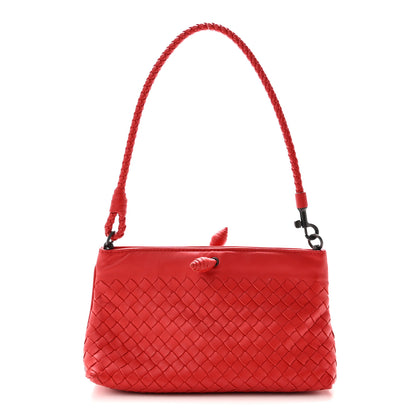 Bottega Veneta Nappa Intrecciato Mini Shoulder Bag Red 1 of 10