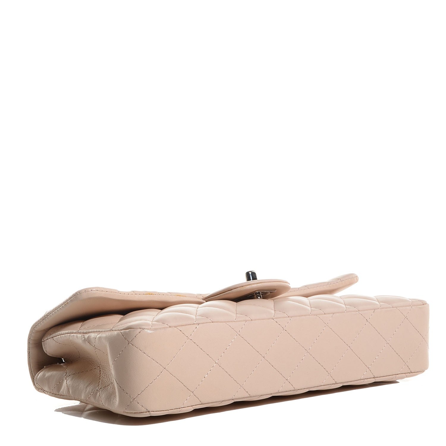 Chanel Lambskin Quilted East West Flap Beige Clair 4 of 9