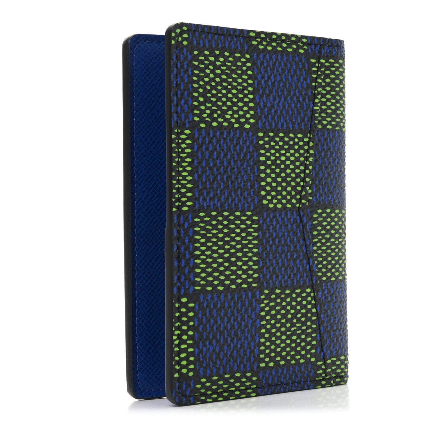Louis Vuitton Damier Heritage Pocket Organizer Blue Green 3 of 6