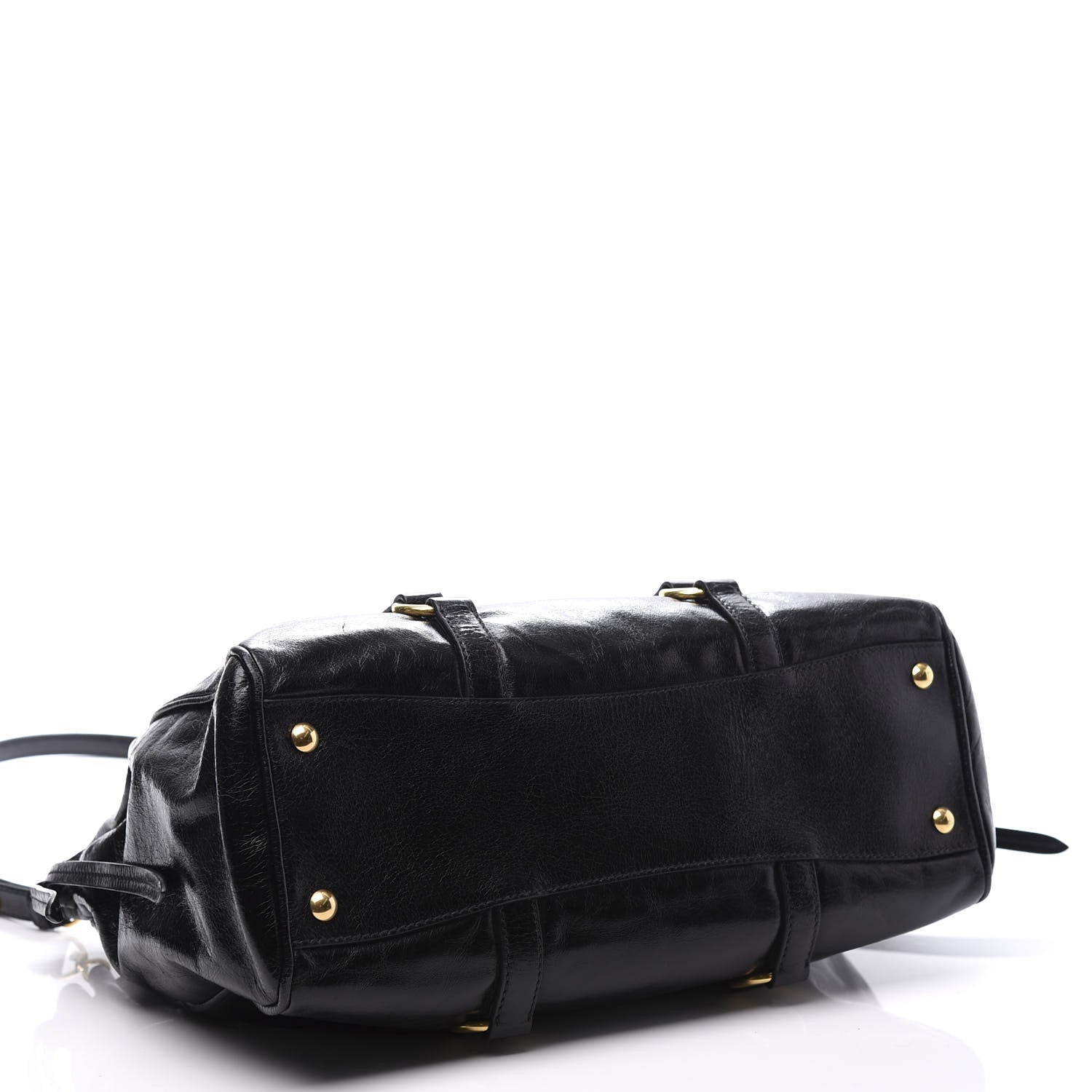 Miu Miu Vitello Shine Double Zip Tote Black 3 of 10