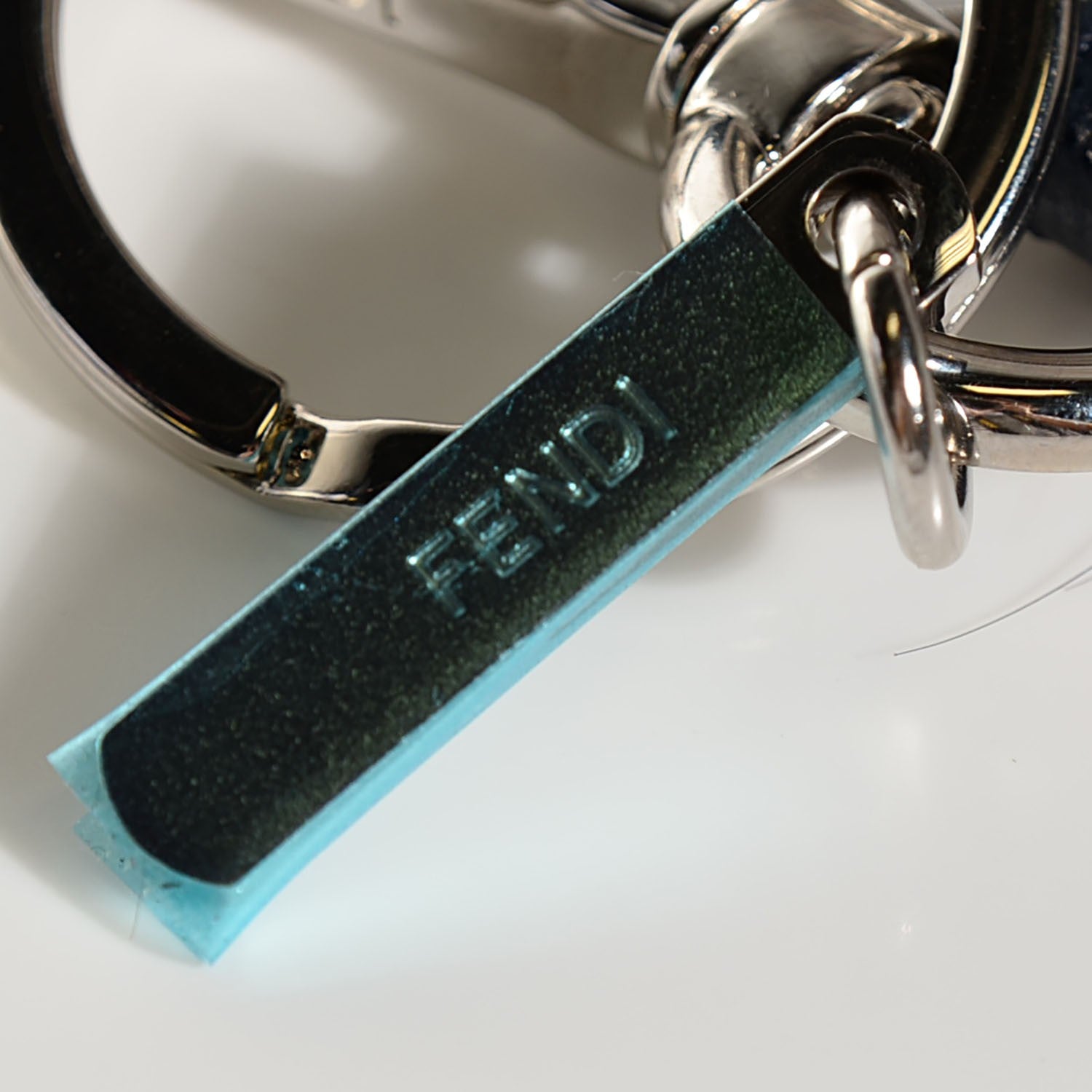 Fendi Silver Fox Fur Vitello Elite Monster Bag Bug Cube Charm Multicolor 9 of 9