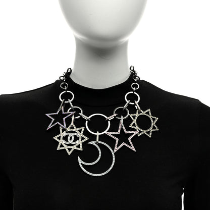 Chanel Ruthenium Crystal CC Star Moon Star Necklace 2 of 4