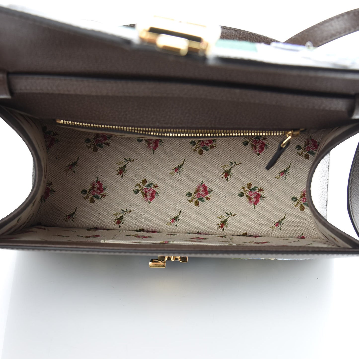 Calfskin Embroidered Medium Sylvie Top Handle Bag New Acero Multicolor