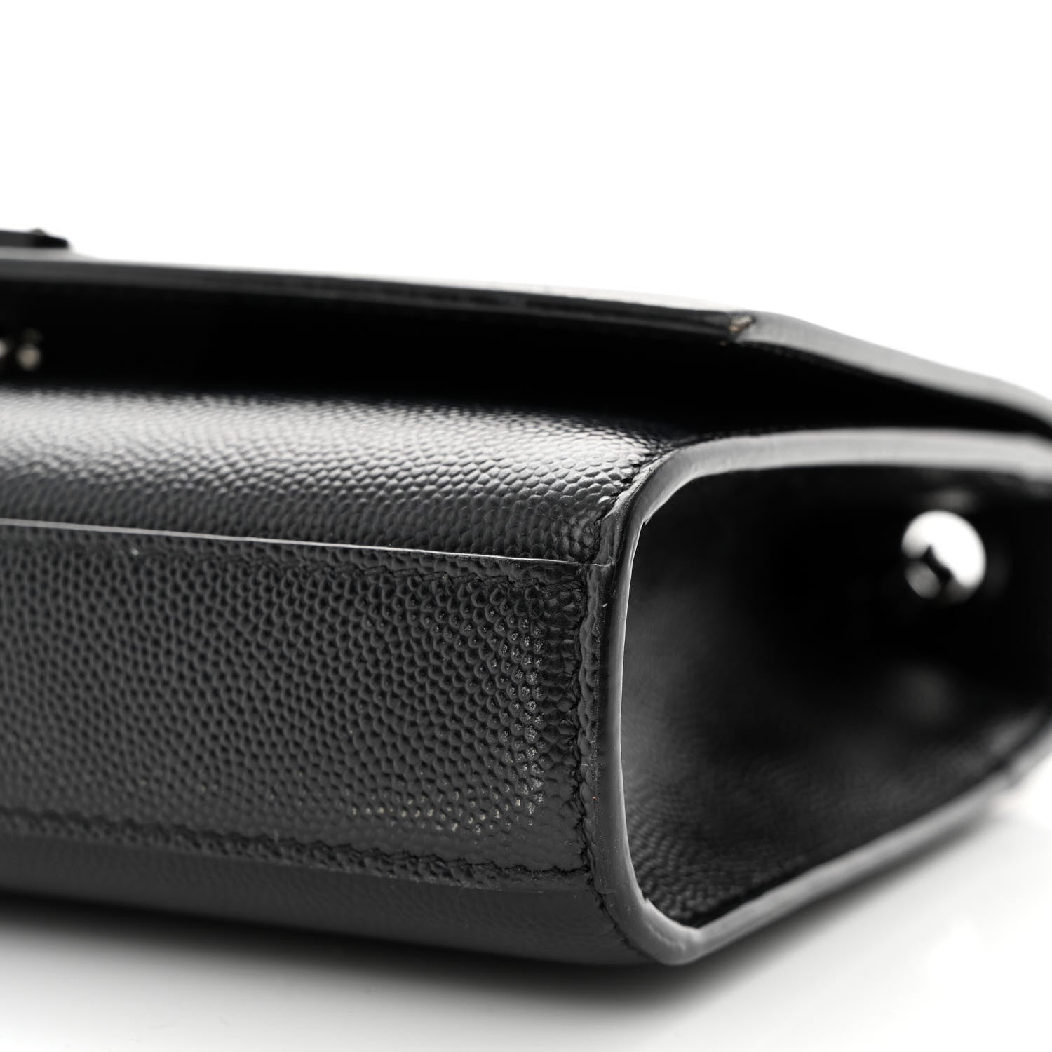 Saint Laurent Grain De Poudre Small Monogram Monochrome Kate Satchel Black 10 of 11