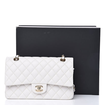 Chanel Caviar Quilted Medium Double Flap White 12 of 12