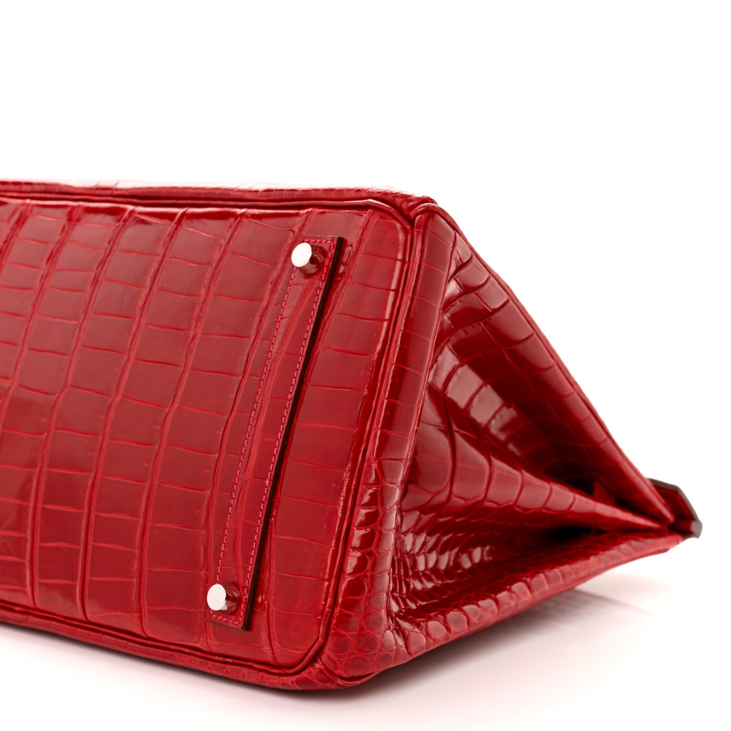 Shiny Porosus Crocodile Birkin 35 Rouge Vif