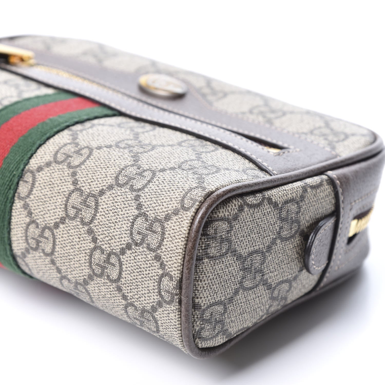 Gucci GG Supreme Monogram Web Small Ophidia Belt Bag 85 34 Dark Brown 7 of 11