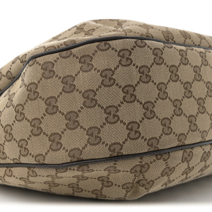 Gucci Monogram Large New Ladies Web Hobo Dark Brown 16 of 21