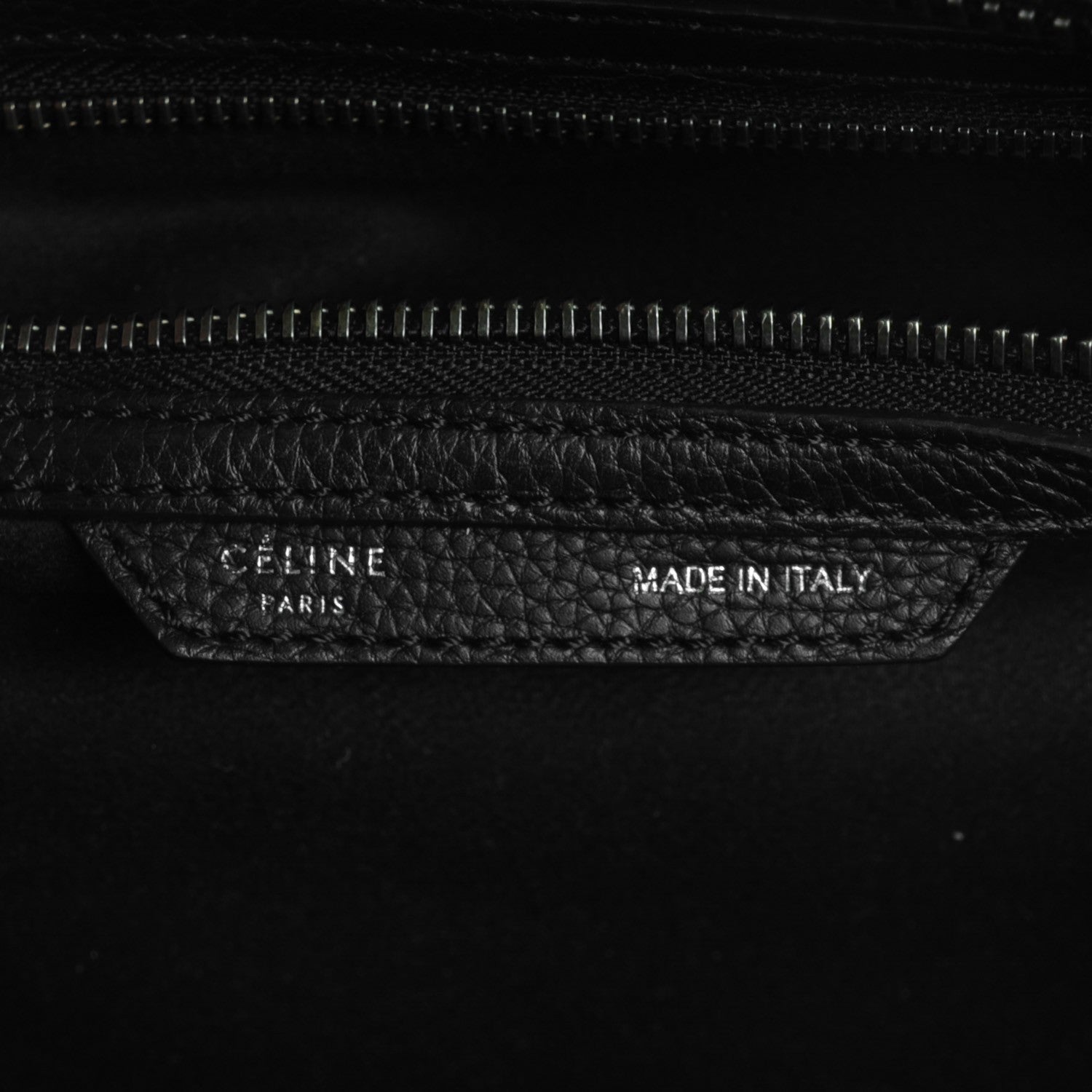 Celine Drummed Calfskin Mini Luggage Black 7 of 9