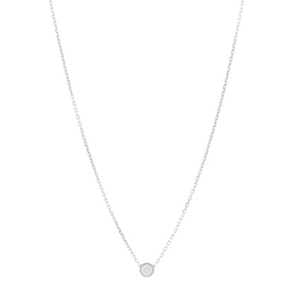 Cartier 18K White Gold Diamond LM D'Amour Pendant Necklace 1 of 5