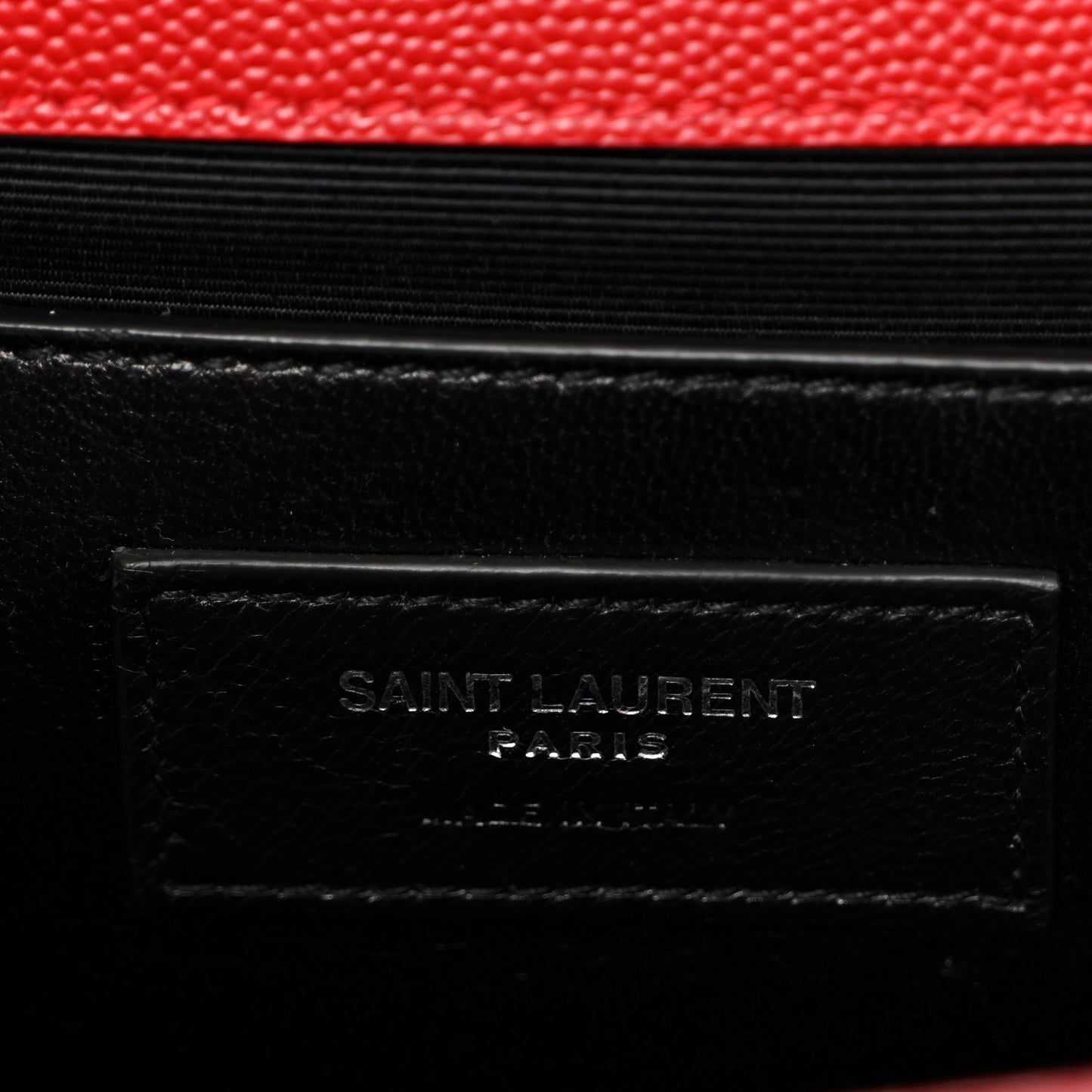 Grain De Poudre Textured Mixed Matelasse Triquilt Medium Monogram Satchel New Red