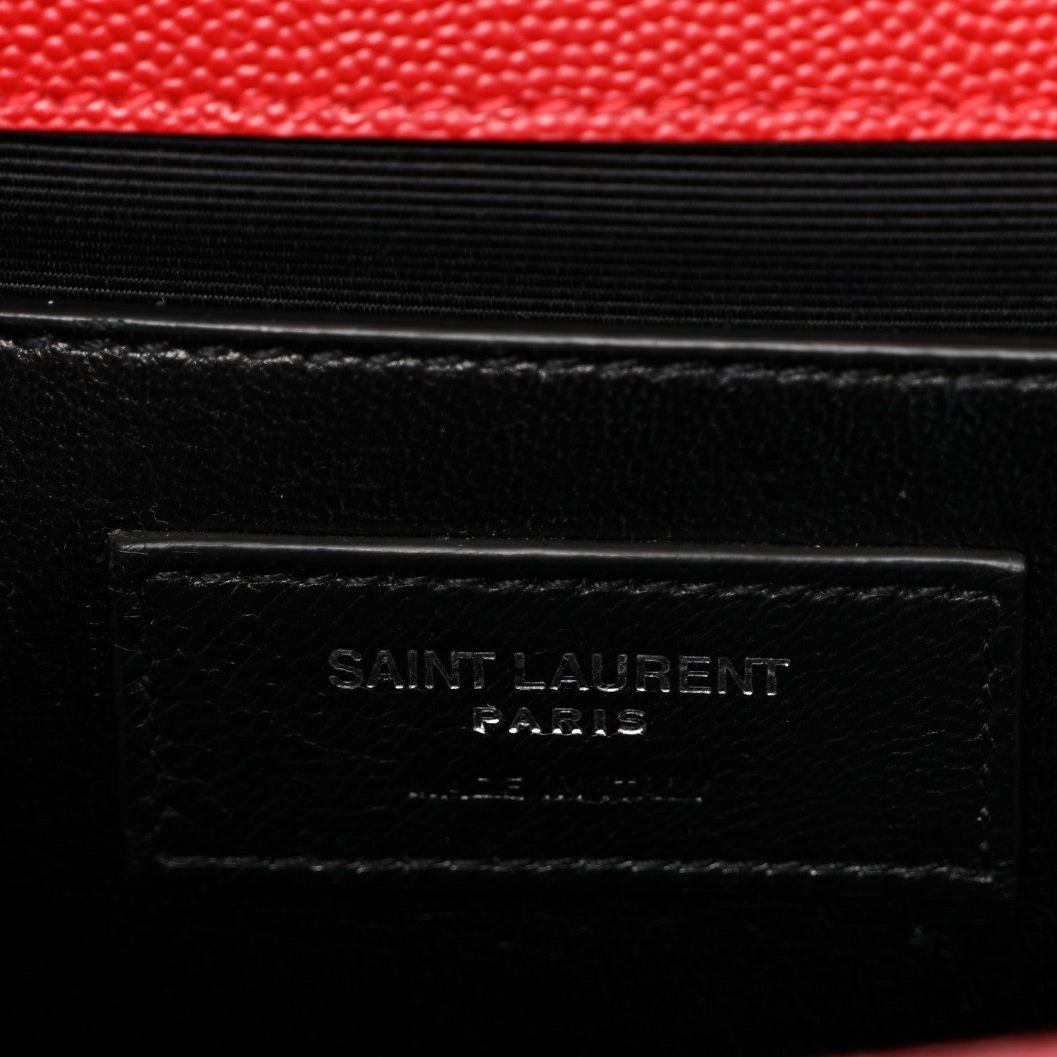 Saint Laurent Grain De Poudre Textured Mixed Matelasse Triquilt Medium Monogram Satchel New Red 6 of 10