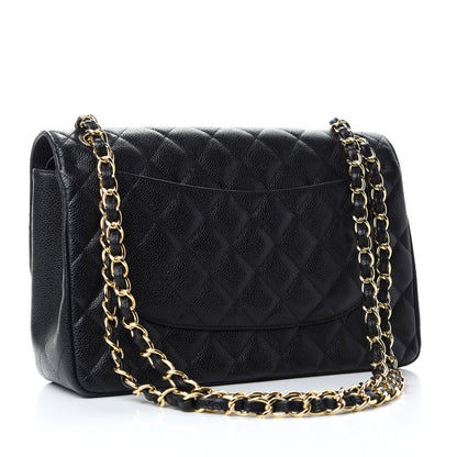 Chanel Caviar Quilted Jumbo Double Flap Black 3 of 11