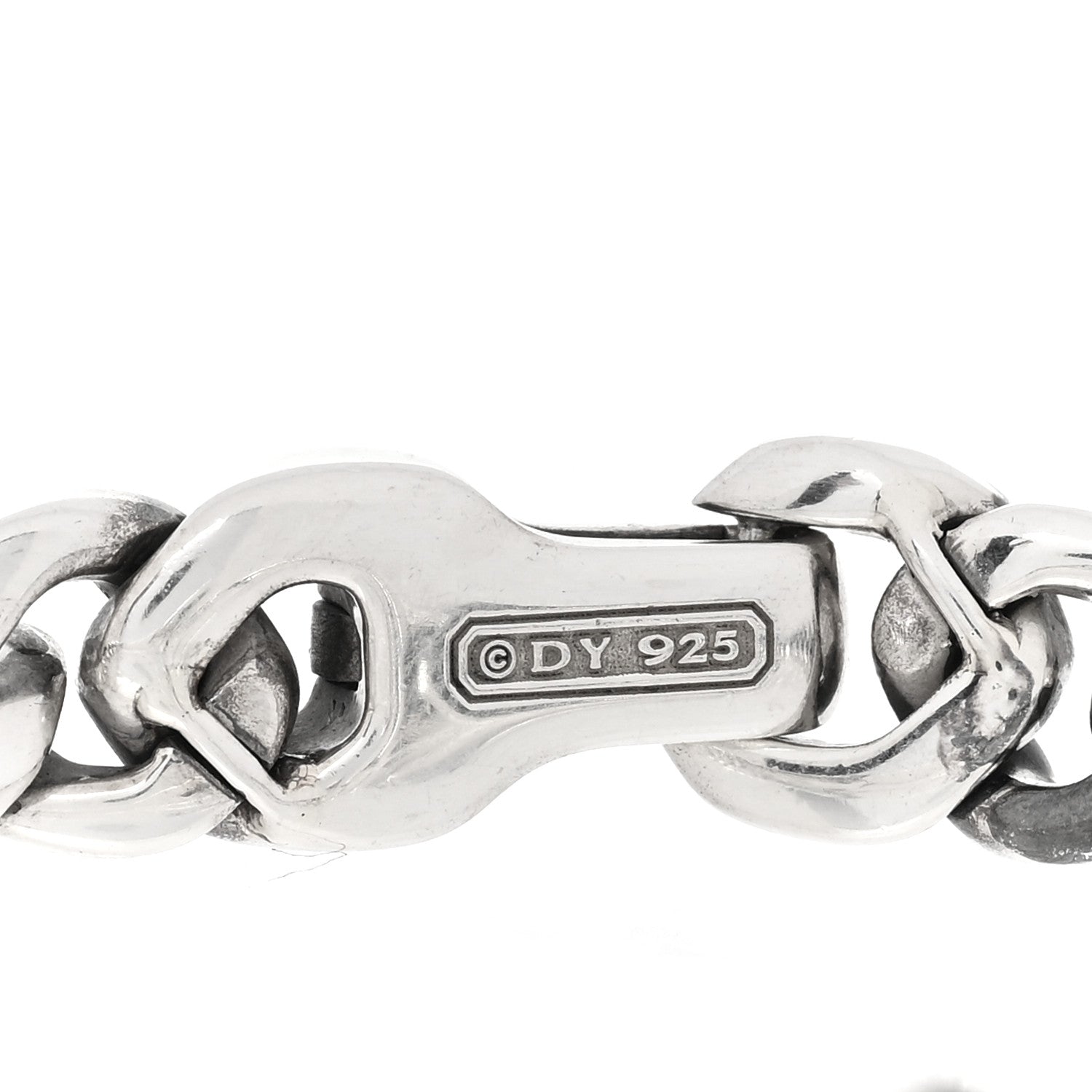 David Yurman Sterling Silver Micro Curb Chain ID Bracelet 5 of 5