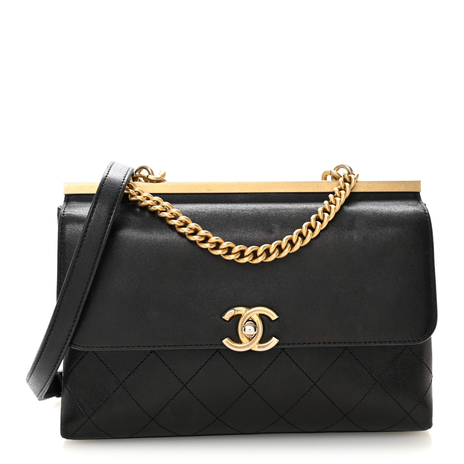 Chanel Lambskin Stitched Coco Luxe Small Flap Black 1 of 12