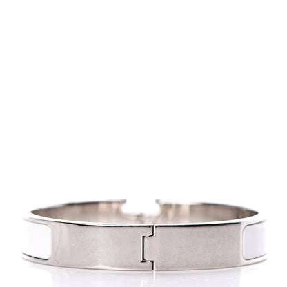 Hermes Enamel Narrow Clic Clac H Bracelet GM White 3 of 4