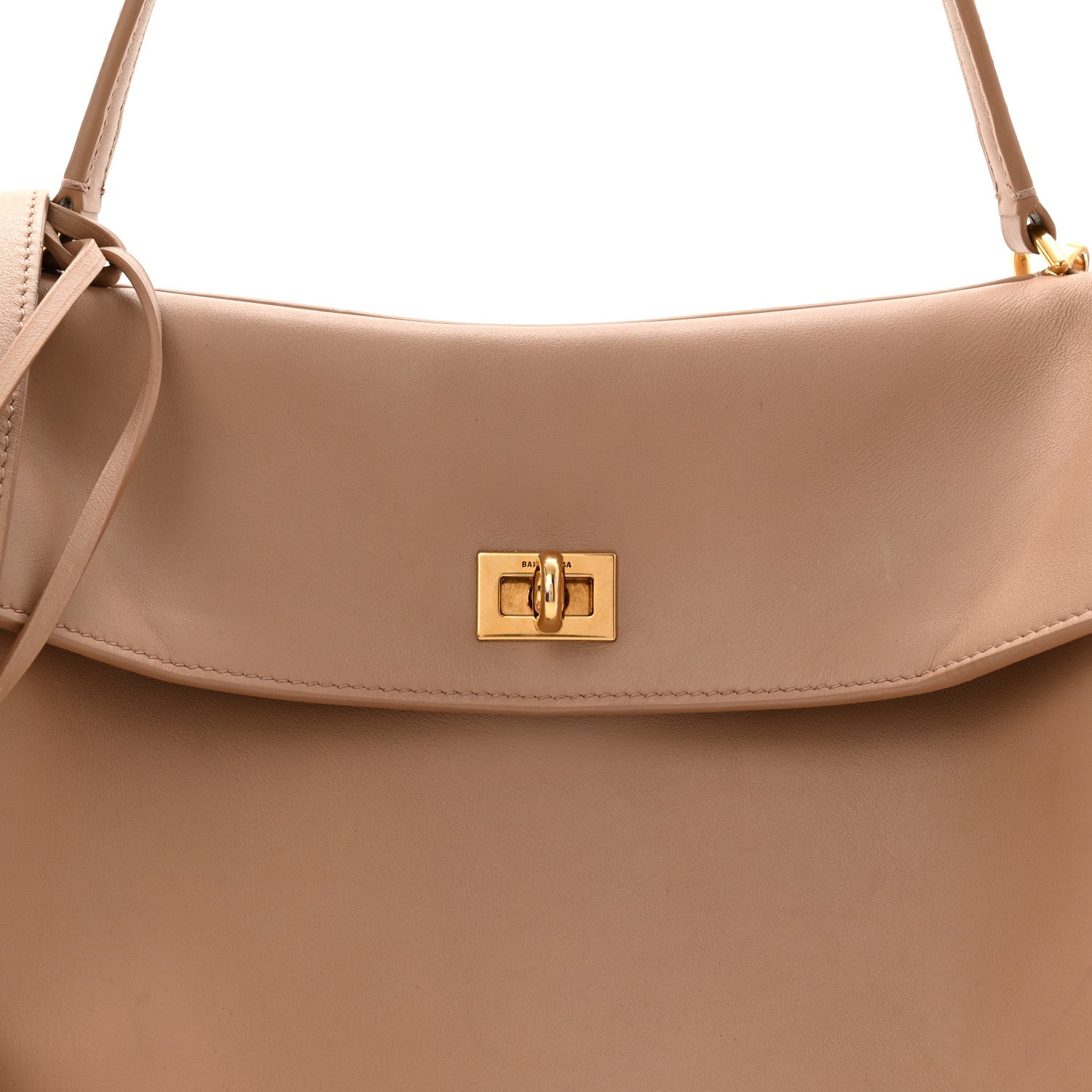 Balenciaga Smooth Calfskin Medium Rodeo Top Handle Handbag Latte 8 of 12