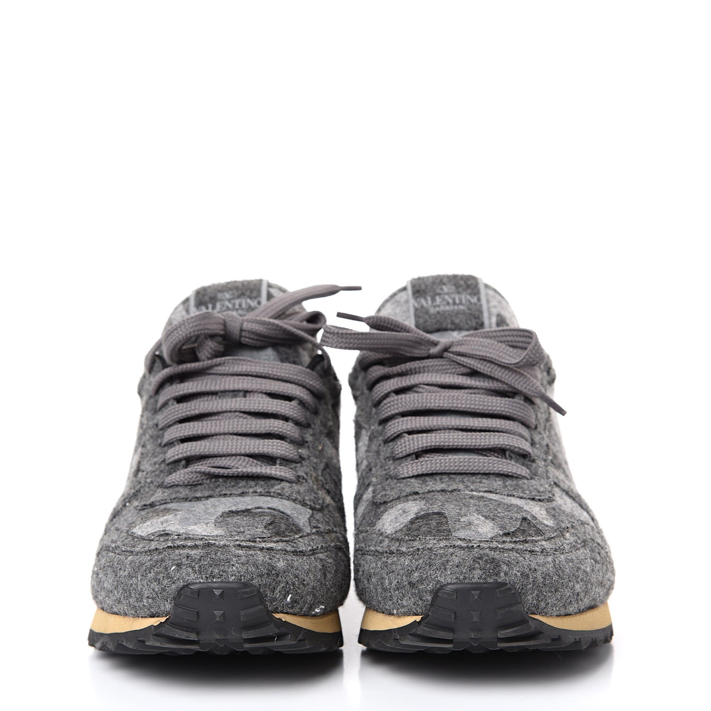 Felt Nappa Camouflage Mens Rockrunner Sneakers 41 Grey Green