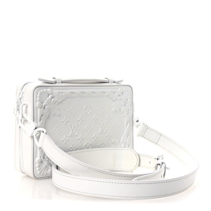 Louis Vuitton Calfskin LV Ornament Soft Trunk Optic White 3 of 10