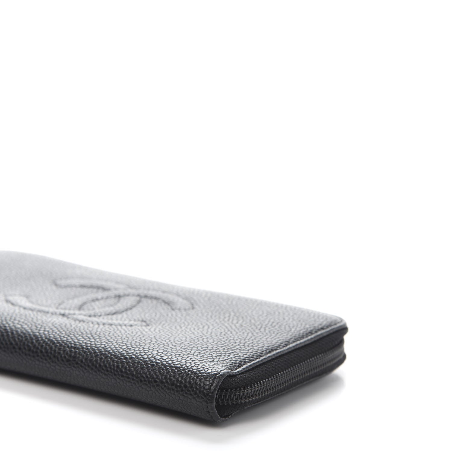 Chanel Caviar Large Timeless CC Zip Around Wallet Black 7 of 10