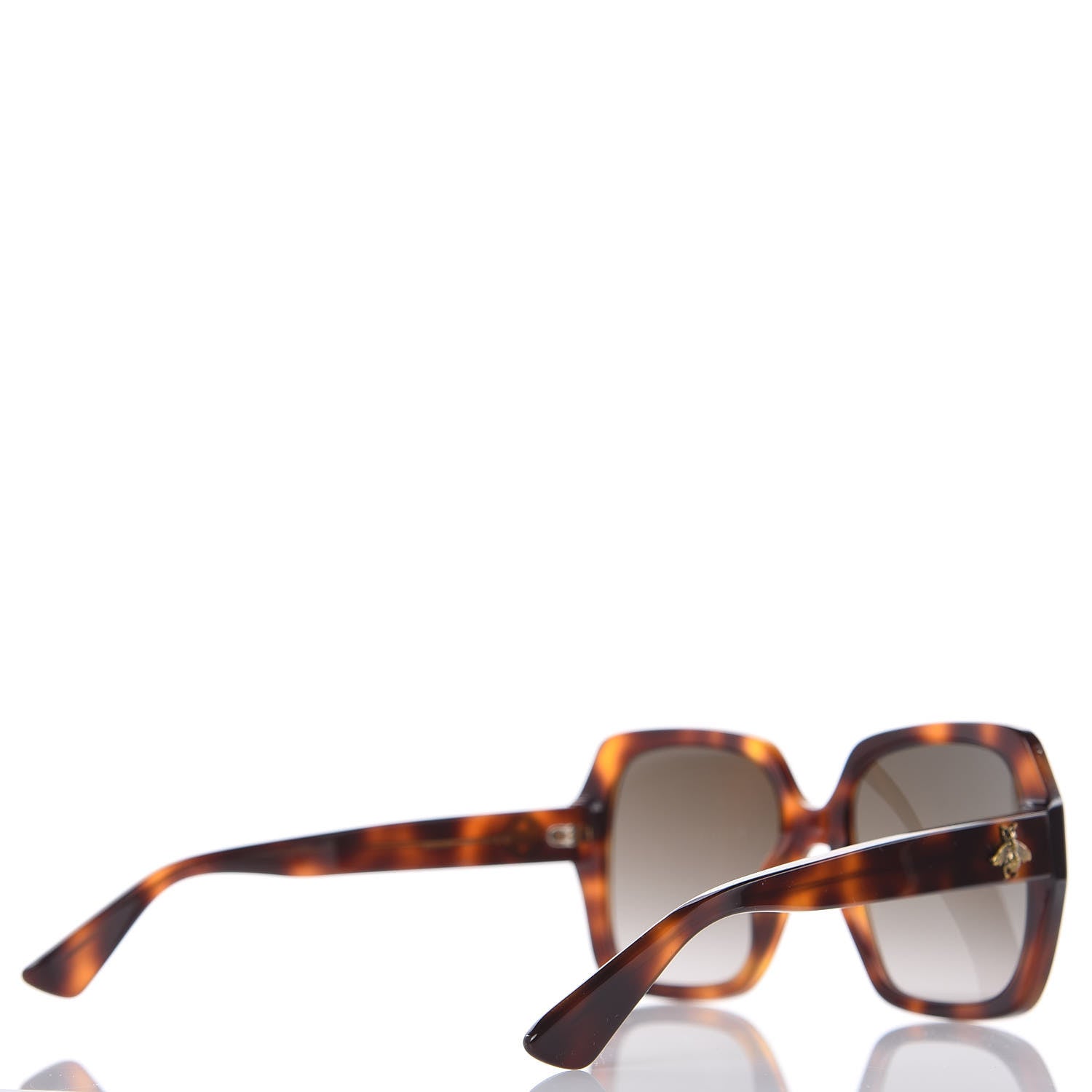 Gucci Acetate Square Frame GG0096S Sunglasses Tortoise 4 of 6
