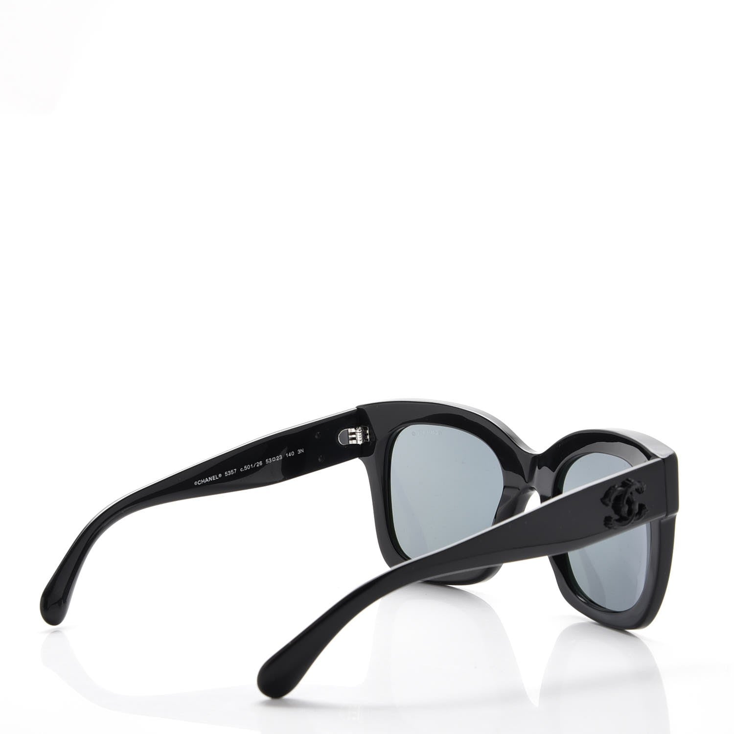 Chanel Mirror CC Sunglasses 5357 Black 3 of 8