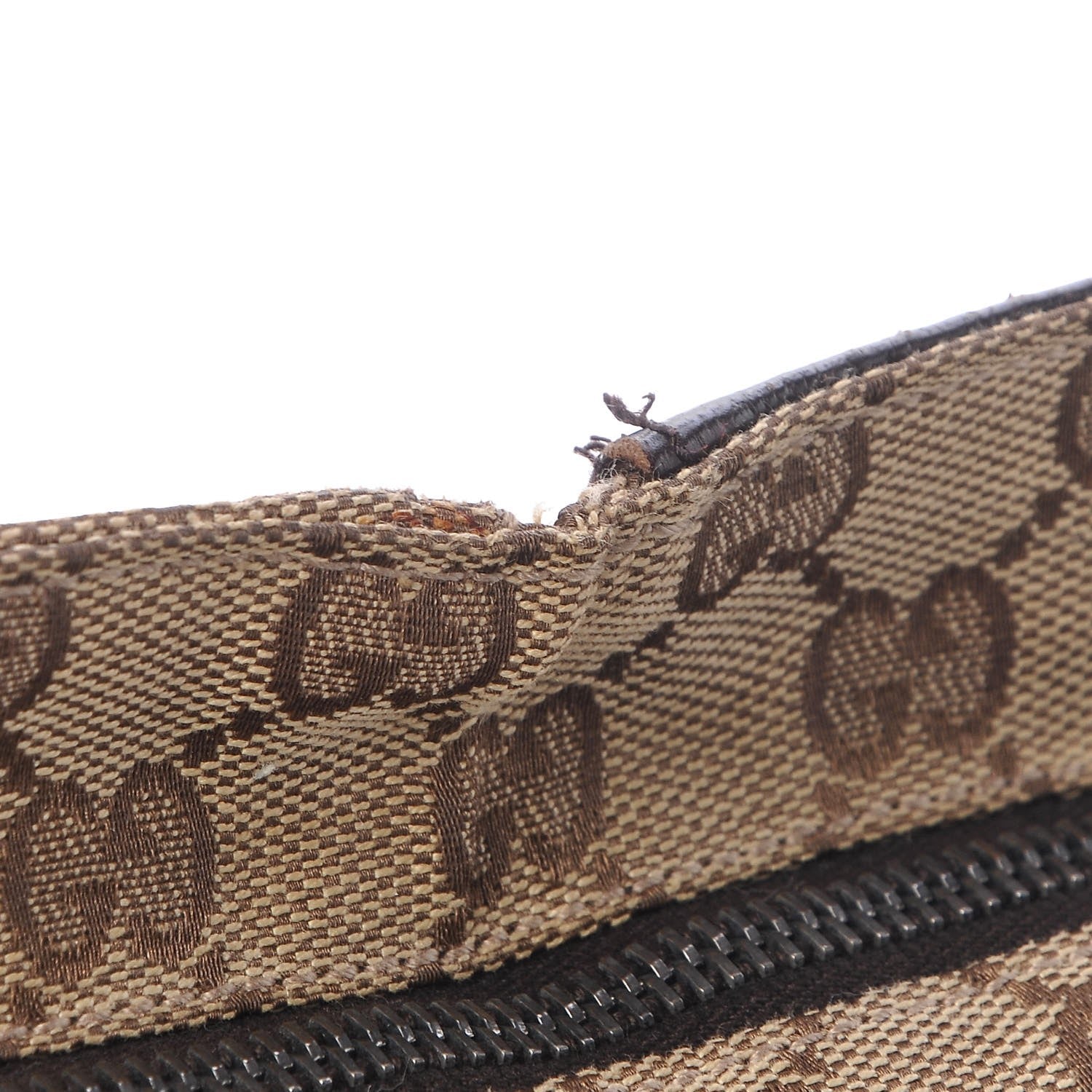 Gucci GG Monogram Double Pocket Belt Bag Dark Brown 6 of 8