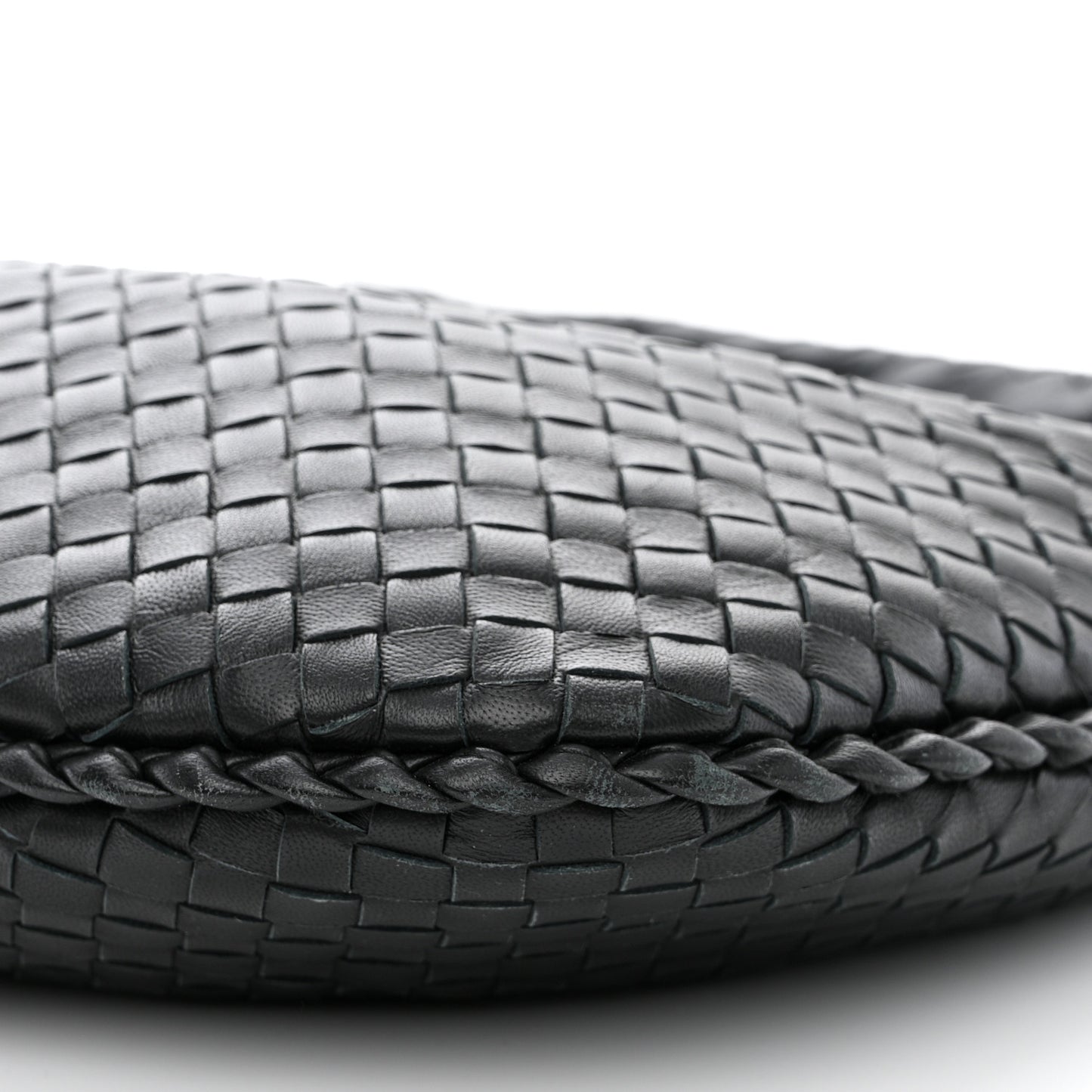 Nappa Intrecciato Medium Veneta Hobo Black
