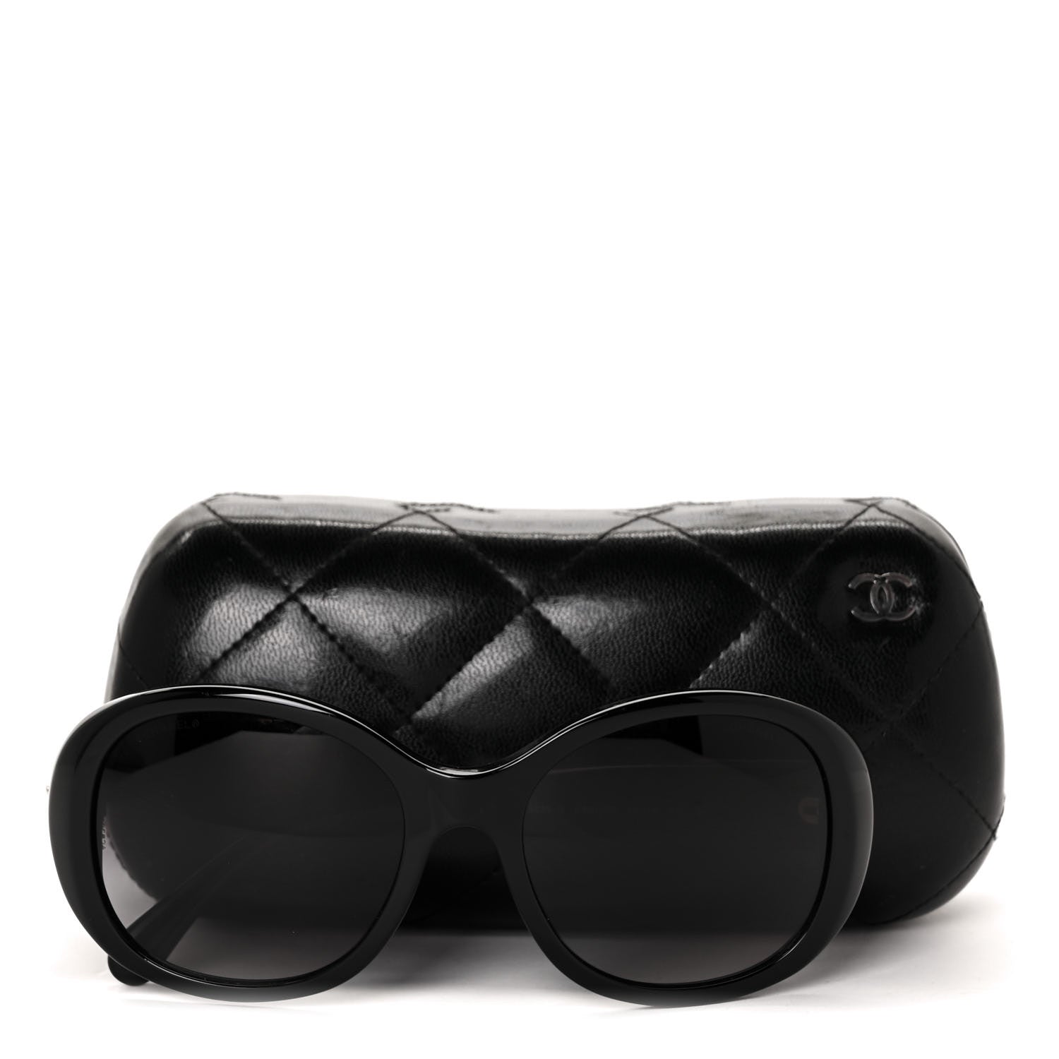 Chanel Acetate CC Turnlock Sunglasses 5235-Q Black Beige 7 of 7