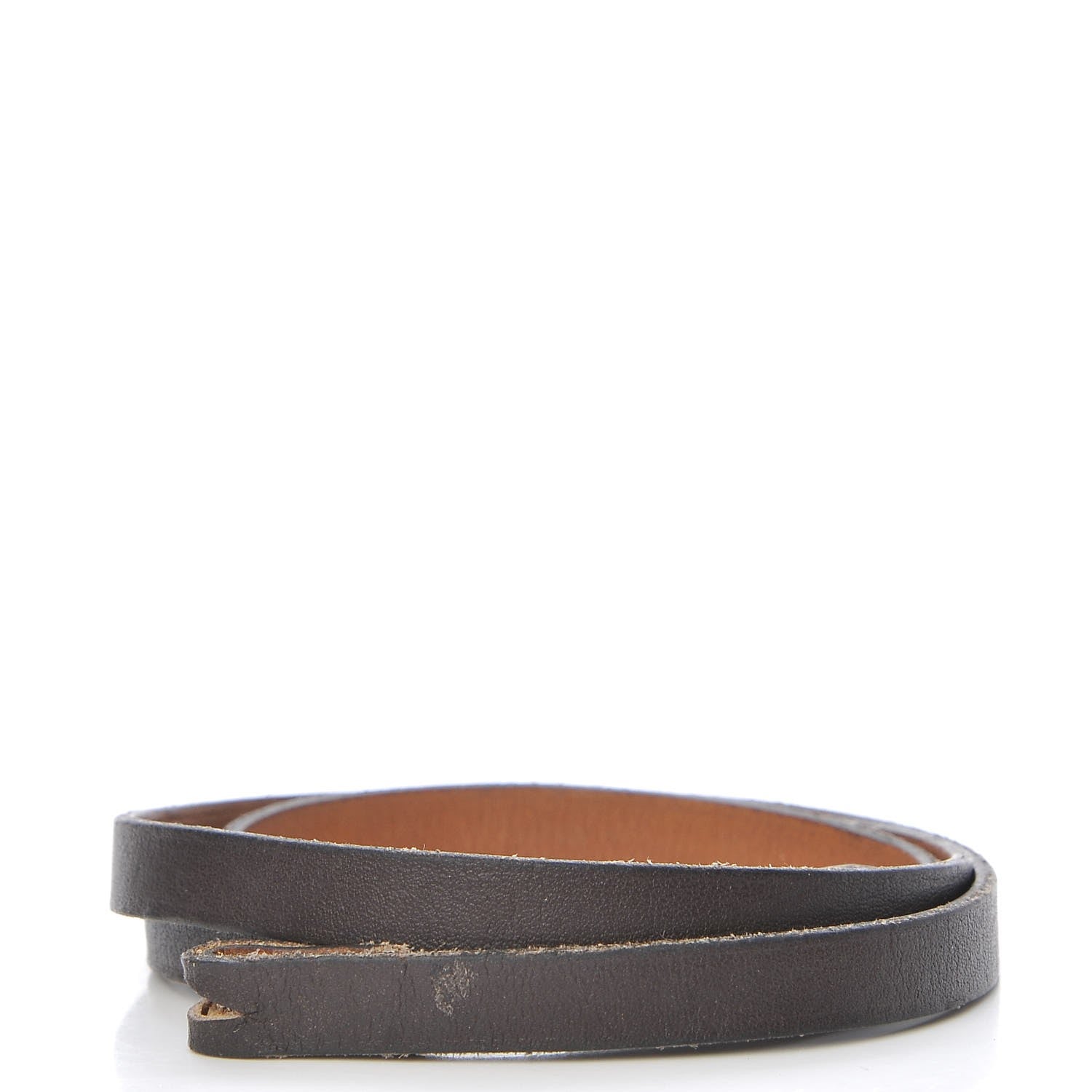 Hermes Chamonix Hapi 3MM Triple Tour Wrap Bracelet Chocolate 3 of 9