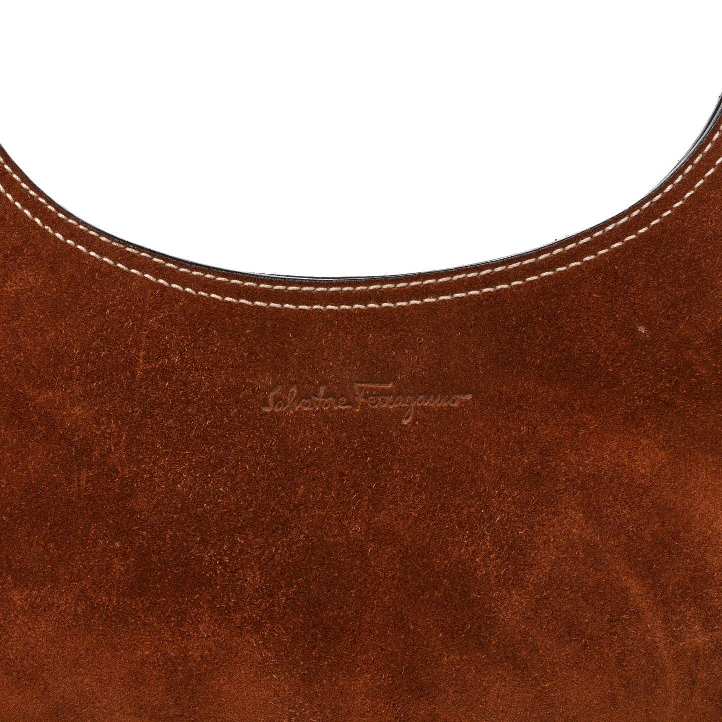 Suede Stitched Hobo Brown