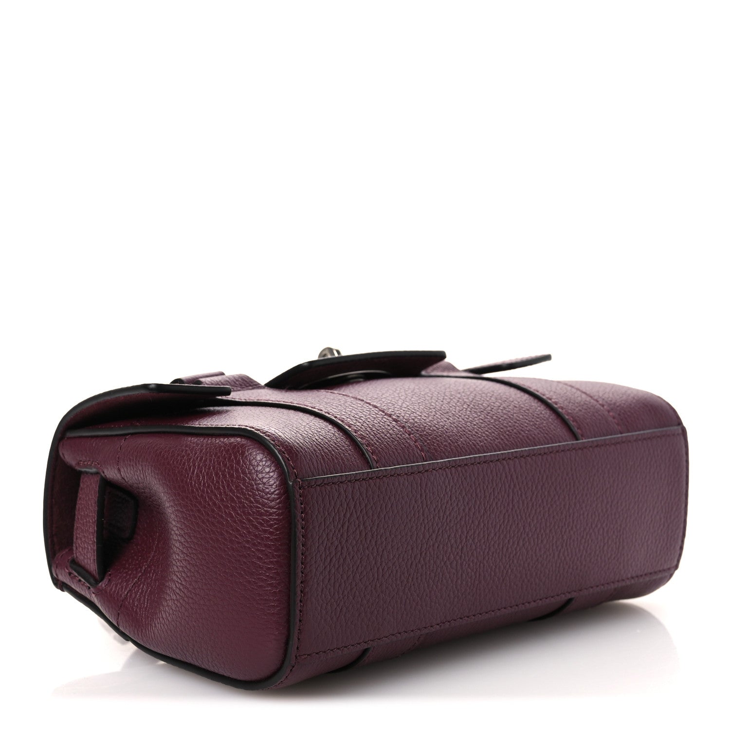 Mulberry Small Classic Grain Mini Bayswater Black Cherry 4 of 12
