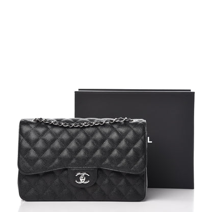 Chanel Caviar Quilted Jumbo Double Flap Black 9 of 9