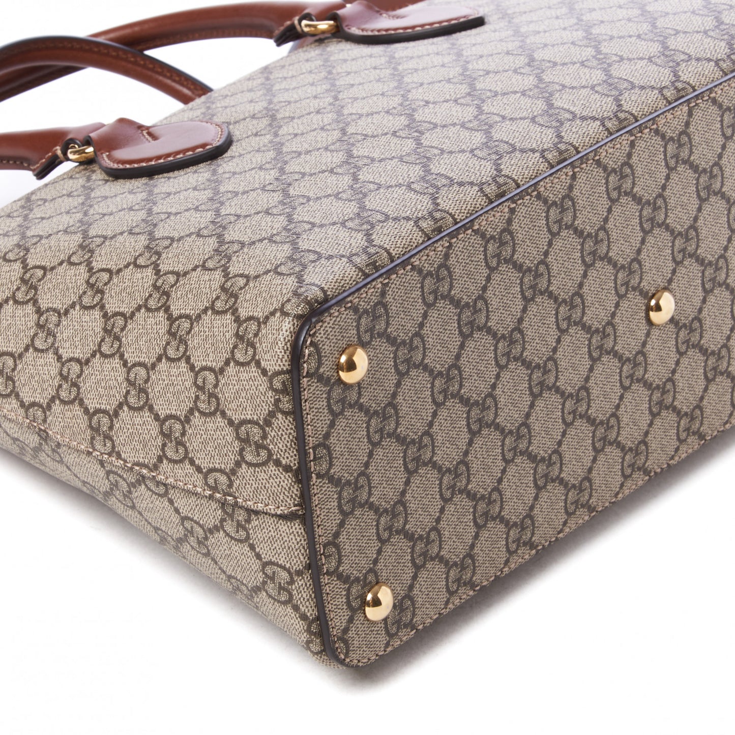 GG Supreme Monogram Small Zip Top Tote Beige Tuscany