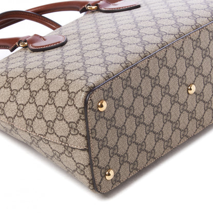 Gucci GG Supreme Monogram Small Zip Top Tote Beige Tuscany 5 of 8