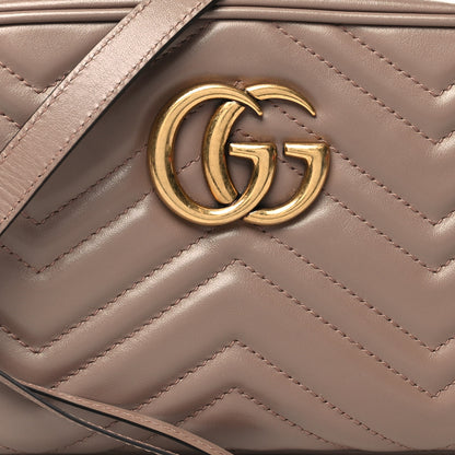 Gucci Calfskin Matelasse Small GG Marmont Chain Shoulder Bag Porcelain Rose 9 of 11