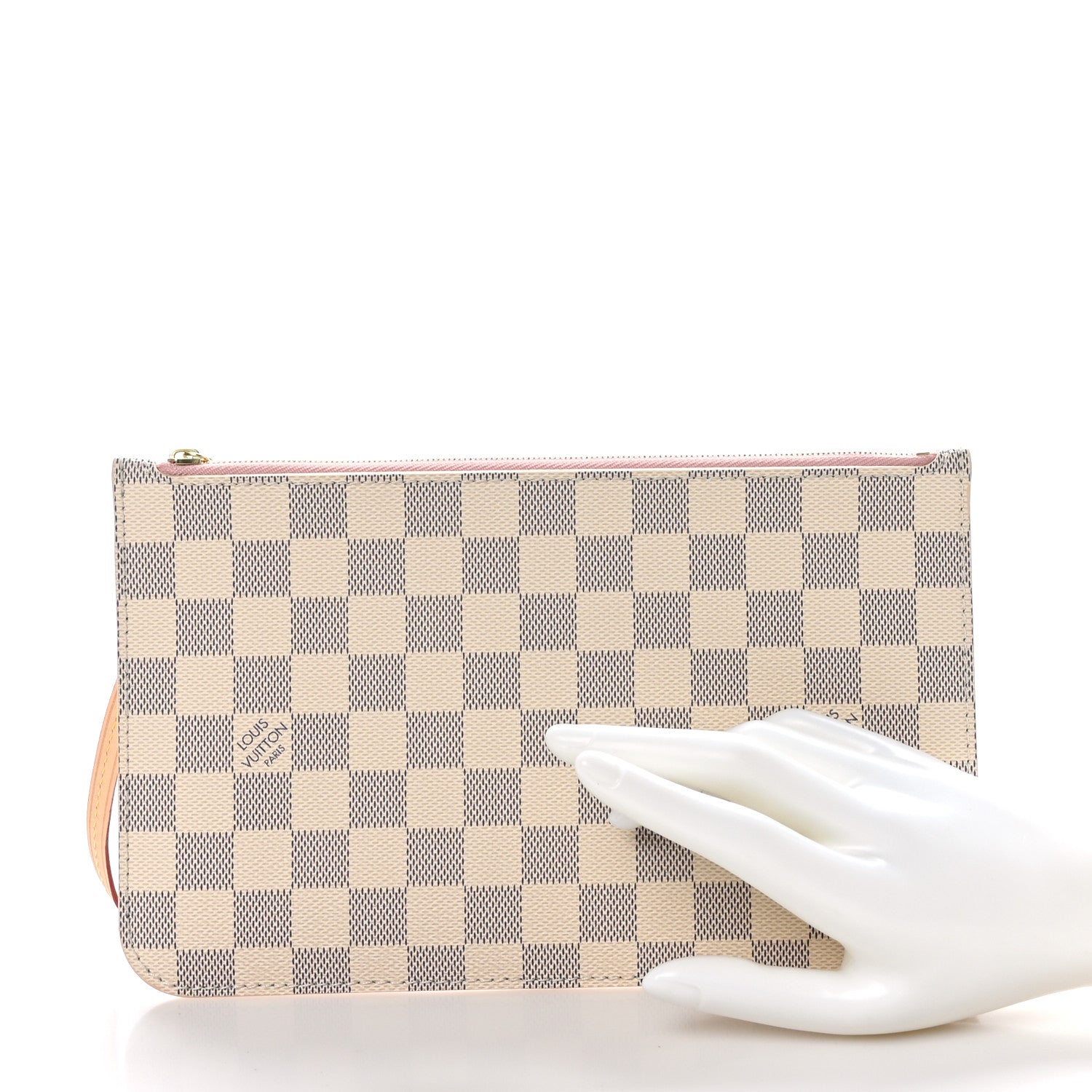 Louis Vuitton Damier Azur Neverfull MM GM Pochette Rose Ballerine 2 of 7