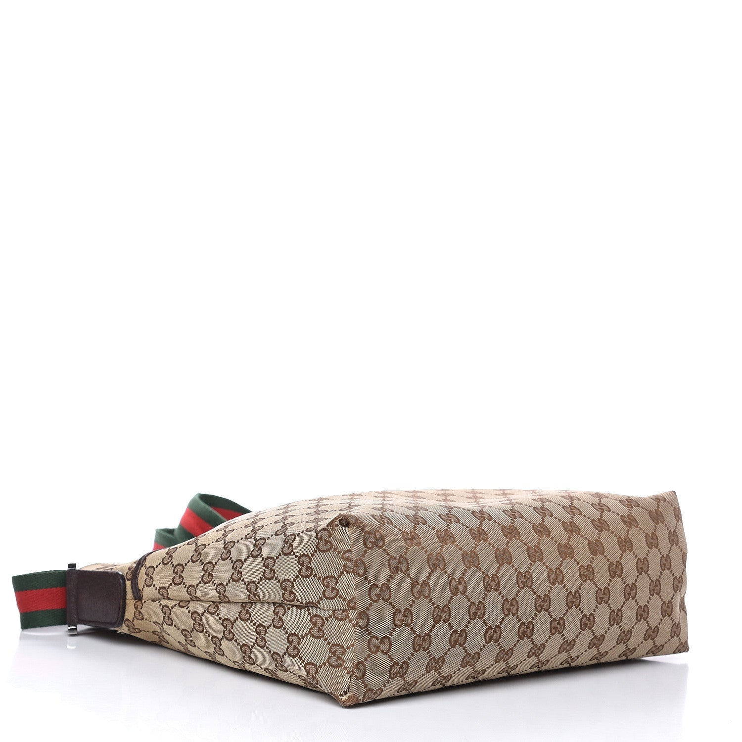 Gucci Monogram Web Medium Flat Messenger Bag Brown 4 of 17