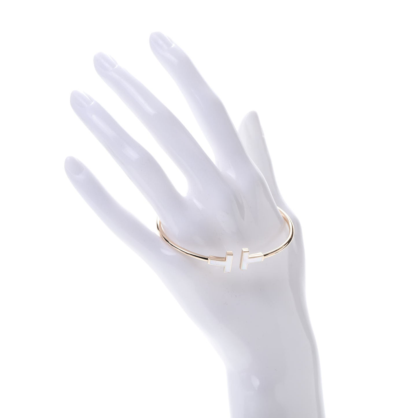 18K Rose Gold Mother of Pearl T Wire Bracelet