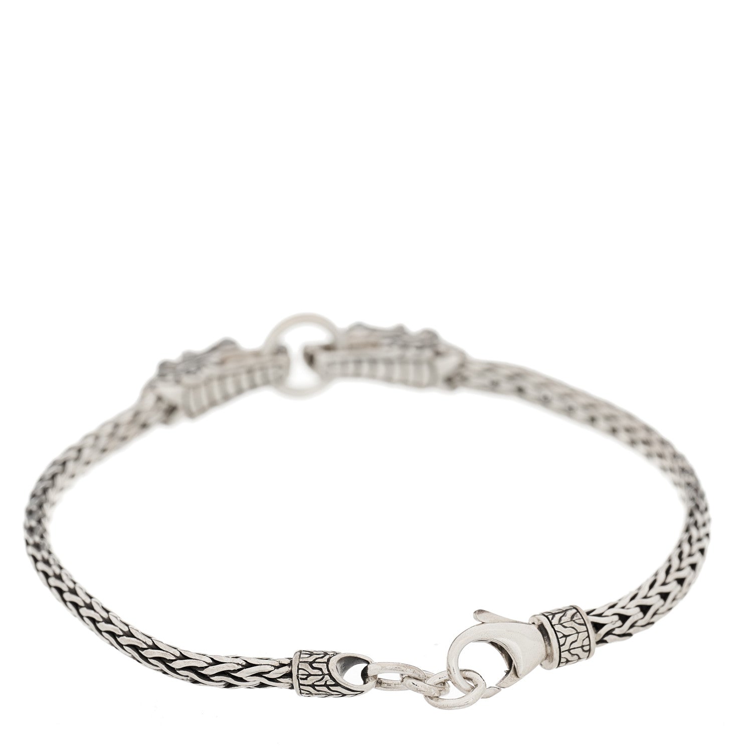 John Hardy Sterling Silver Blue Sapphire Double Dragon Head Legends Naga Bracelet 2 of 4