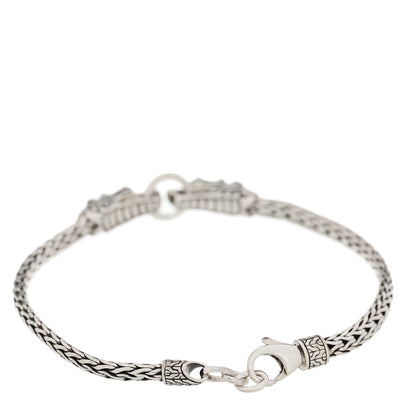 John Hardy Sterling Silver Blue Sapphire Double Dragon Head Legends Naga Bracelet 2 of 4