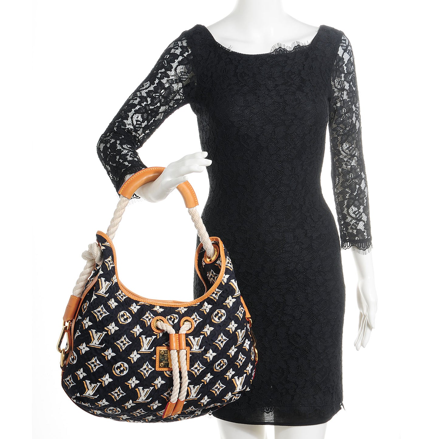Canvas Monogram Cruise Bulles MM Navy
