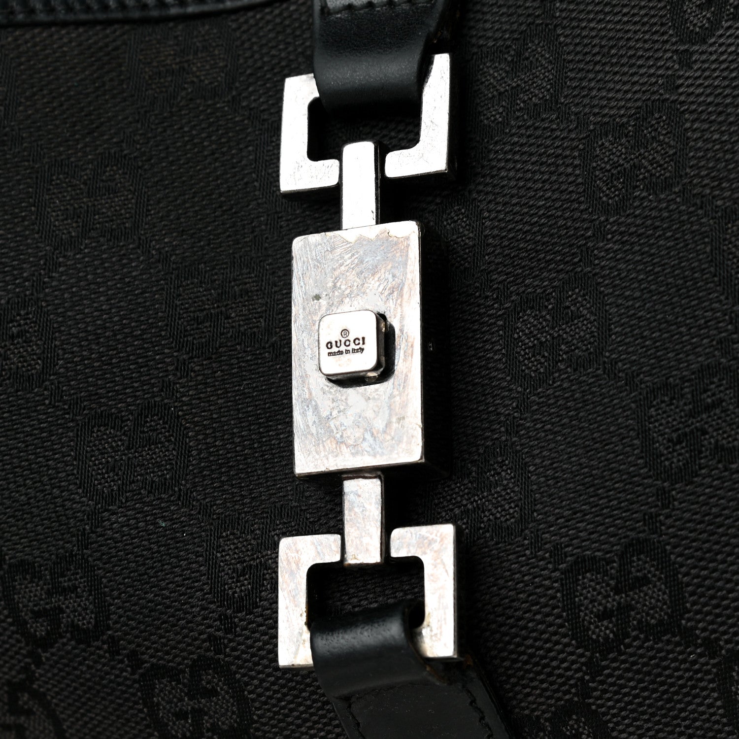 Gucci Monogram Small Jackie O Hobo Black 6 of 33