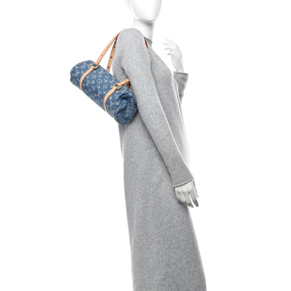 Louis Vuitton Monogram Denim Papillon Denim Blue 2 of 10