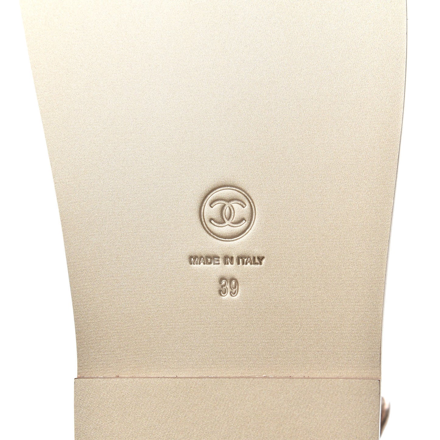 Iridescent Lambskin Quilted Velcro Dad Sandals 39 Light Bronze