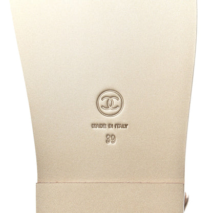 Chanel Iridescent Lambskin Quilted Velcro Dad Sandals 39 Light Bronze 7 of 8