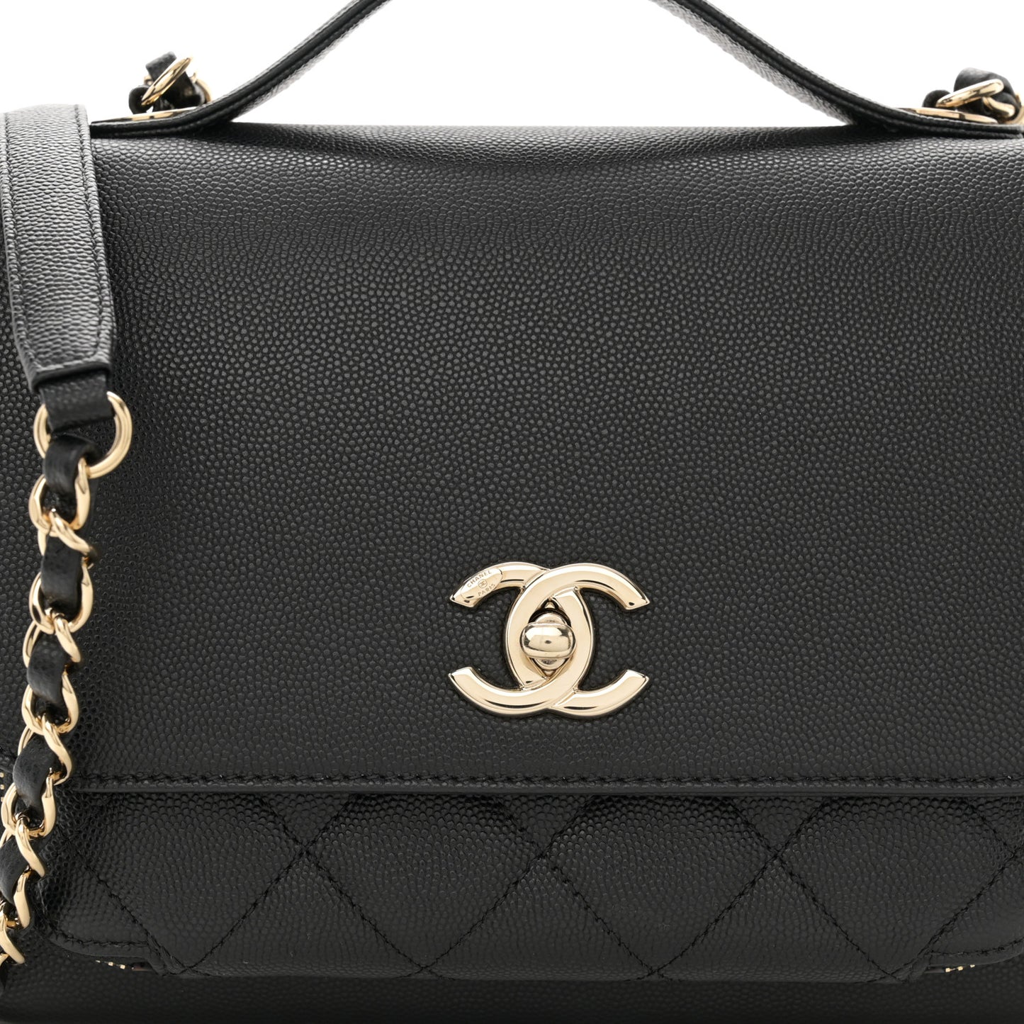 Caviar Quilted Medium Business Affinity Flap Black