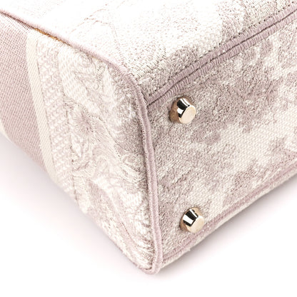 Christian Dior Canvas Toile De Jouy Reverse Embroidered Medium Lady D-Lite Rose 9 of 10