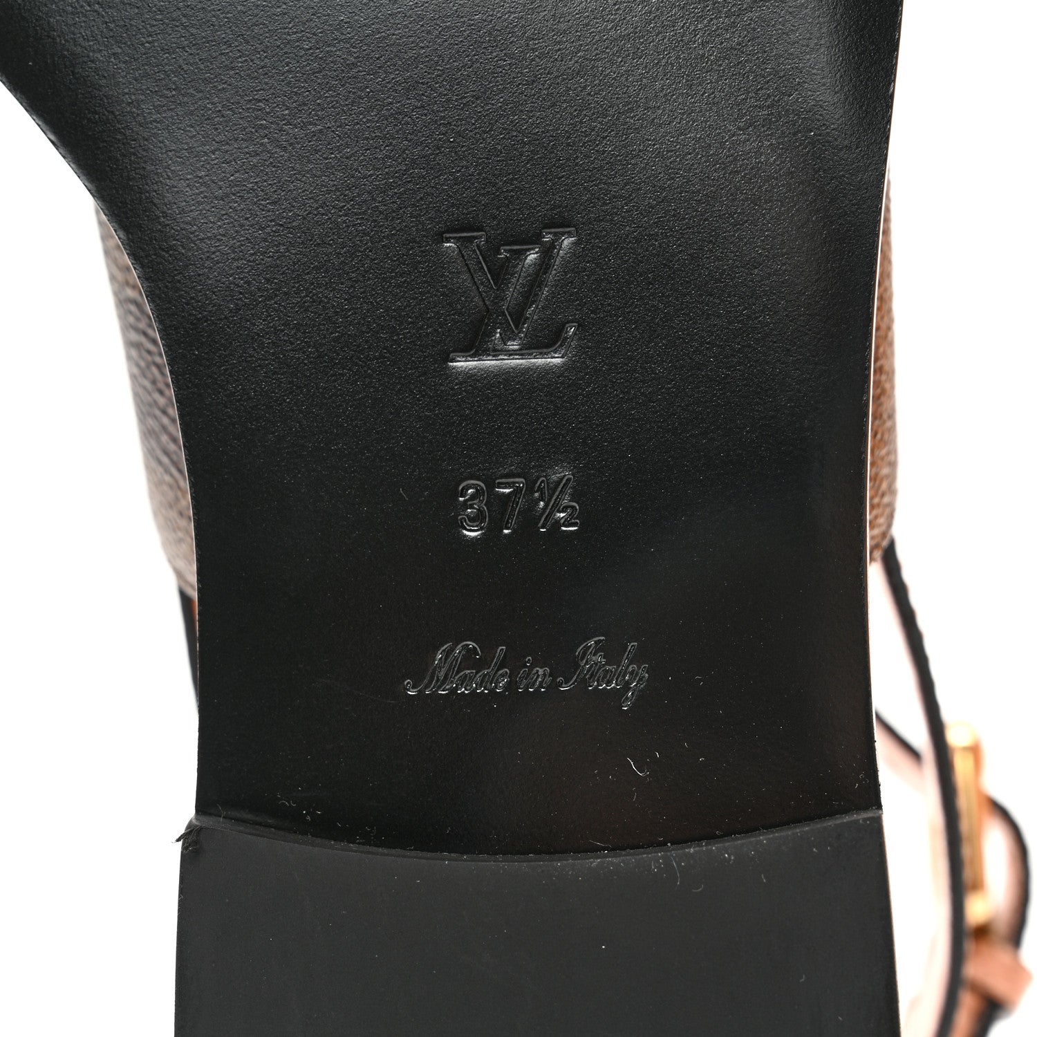 Louis Vuitton Calfskin Damier Ebene Passenger Flat Sandals 37.5 Venus Pink 6 of 11