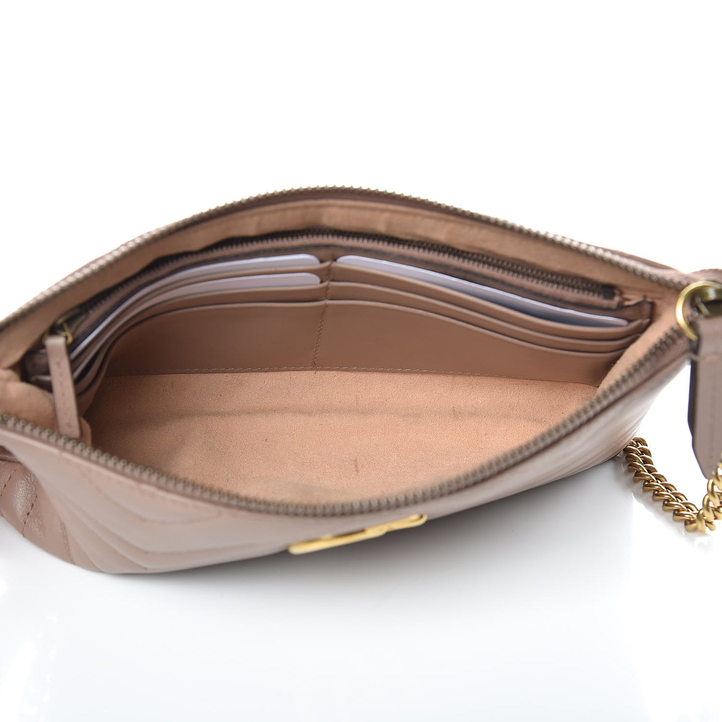 Calfskin Matelasse Mini GG Marmont Chain Bag Porcelain Rose